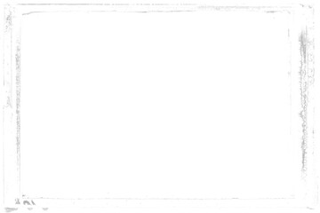 White vintage photo film frame of a middle format old camera with transparent background (png image).