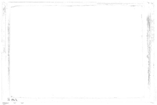 White vintage photo film frame of a middle format old camera with transparent background (png image).