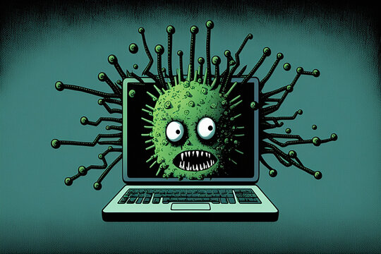 "Virus Infected Digital World," made with generative AI