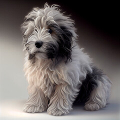 Puppy Bergamasco Sheepdog - Generative AI