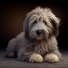 Puppy Bergamasco Sheepdog - Generative AI