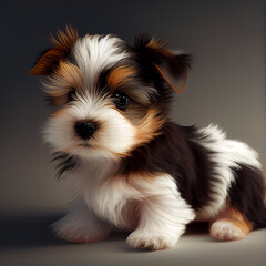 Puppy Biewer Terrier - Generative AI