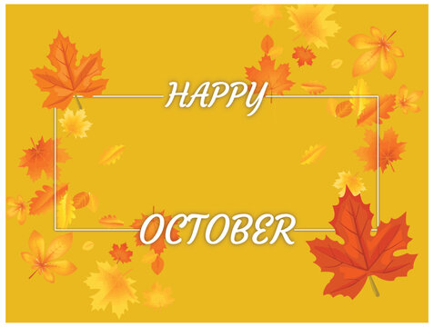 autumn leaves frame