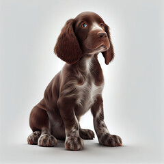 Puppy German Longhaired Pointer - Generative AI