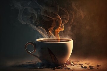 Enjoying a Warm Cup of Hot Coffee Generative AI	