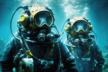 The Adventures of Underwater Diving - Scuba Divers Generative AI	