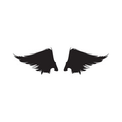 minimalist abstract wing design logo

