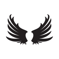 minimalist abstract wing design logo
