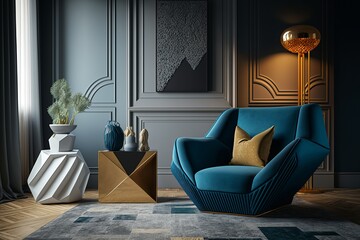 Sophisticated Living Room Design with Stylish Armchair