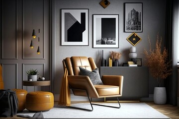 Sophisticated Living Room Design with Stylish Armchair