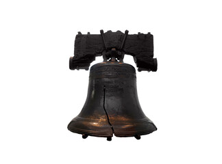 Historic Liberty Bell isolated with cut out background.