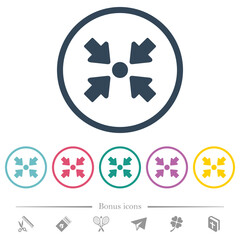 Centering object solid flat color icons in round outlines