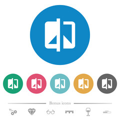 Invert theme flat round icons