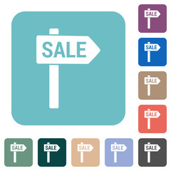 Sale sign rounded square flat icons