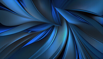 Abstract Metallic blue background created with generative AI technology