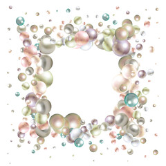 Realistic background of multiple pearls - vector eps10 illustration. eps 10