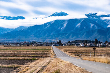 長野県安曇野穂高からの北アルプス