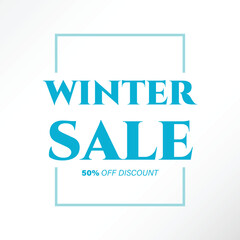 Minimalist winter sale banner. This design elements is suitable for sale events.