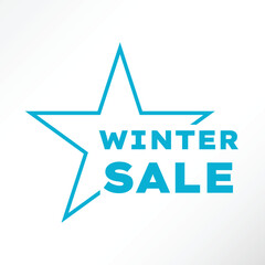 Minimalist winter sale banner. This design elements is suitable for sale events.