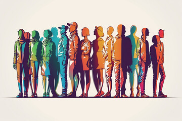 a group of people standing together, diversity and inclusion 