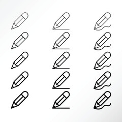 Minimalist icons of write.