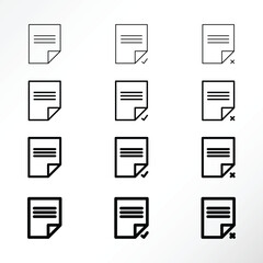 Minimalist icons of documents.