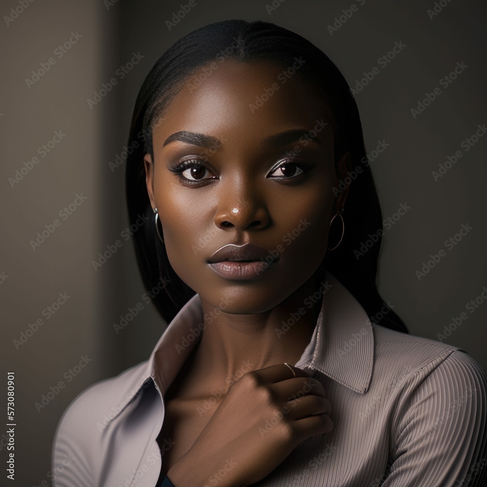 Wall mural Beautiful Nigerian Woman, Young Office Professional Businesswoman [Generative AI]