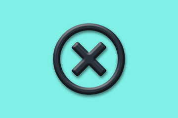 Obraz premium Cancel - Error - Web icon illustration