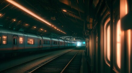 Fast motion in subway tunnel [AI Generated]