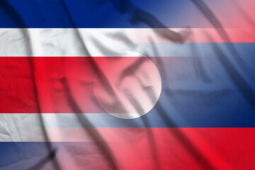 Costa Rica and Laos government flag international negotiation LAO CRI