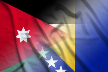 Jordan and Bosnia and Herzegovina national flag international relations BIH JOR