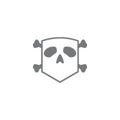 bone and skeleton logo warning icon modern corporate, abstract letter logo