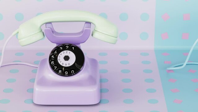 retro phone ringing loop animation
