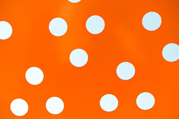 abstract background with orange panel and dots - close up with macro lens, hence photos have particular focus point