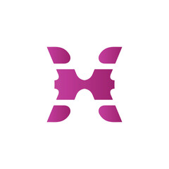Letter X purple color modern logo X logo Template Vector modern corporate, abstract letter logo