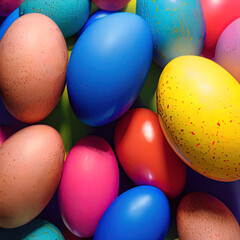Fototapeta na wymiar Unleash the Magic of Easter: A Colorful Collection of Easter Eggs