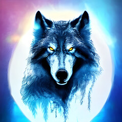 Dire Wolf Poster Illustration - Generative A.I Art