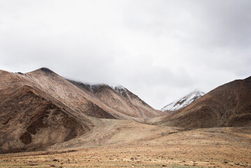 cold mountain in the way to Tso moriri, Lah, Ladakh, India.