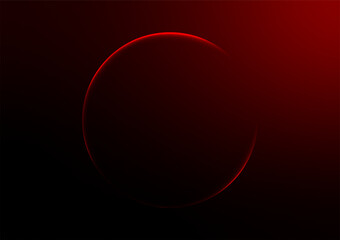 Red world circle space sci-fi technology center background