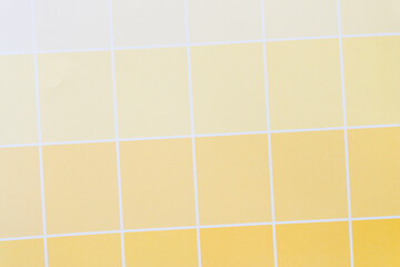 yellow paper pad sheet with paint-chip design
