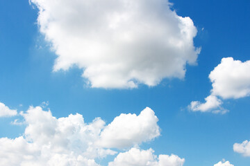 Blank sky surface with small clouds