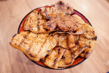 Japanese Food, Hokkaido Buta-Don, Grilled Pork Bowl - 日本料理 北海道 十勝 豚丼