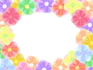 カラフルお花フレーム