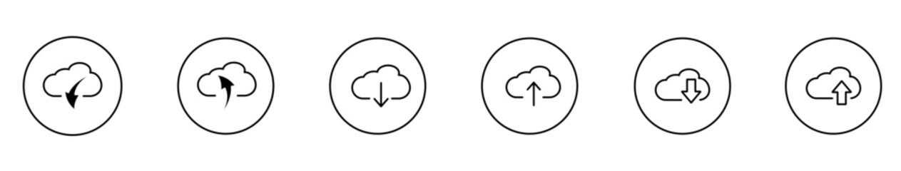 Download upload button icon. Upload icon. Save cloud icon push button for UI UX, website, mobile application. Cloud download and upload icon. Web icon set. Software download Isolated transparent