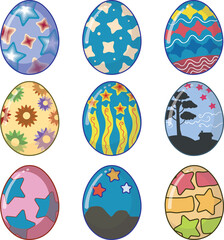 Print Easter Stars Egg Collection