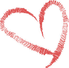 Hand drawn love pattern in doodle style,