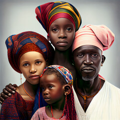 African Family Photos - Generative AI
