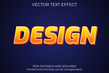 Modern 3D editable text effect