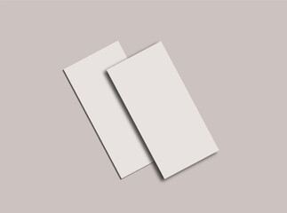 bi fold brochure dl flyer rack card blank paper mockup  - obrazy, fototapety, plakaty