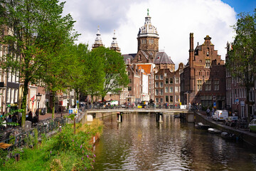 Fototapeta na wymiar Amsterdam, Netherlands. Amsterdam, Países Bajos